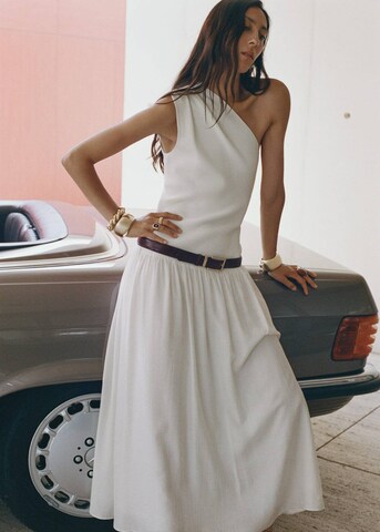 MANGO Knitted dress in Beige