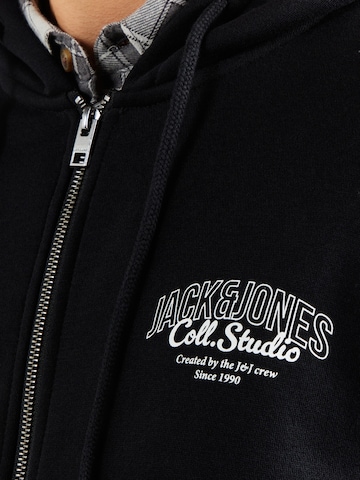 JACK & JONES Кофта на молнии 'JJMAKOTO' в Черный