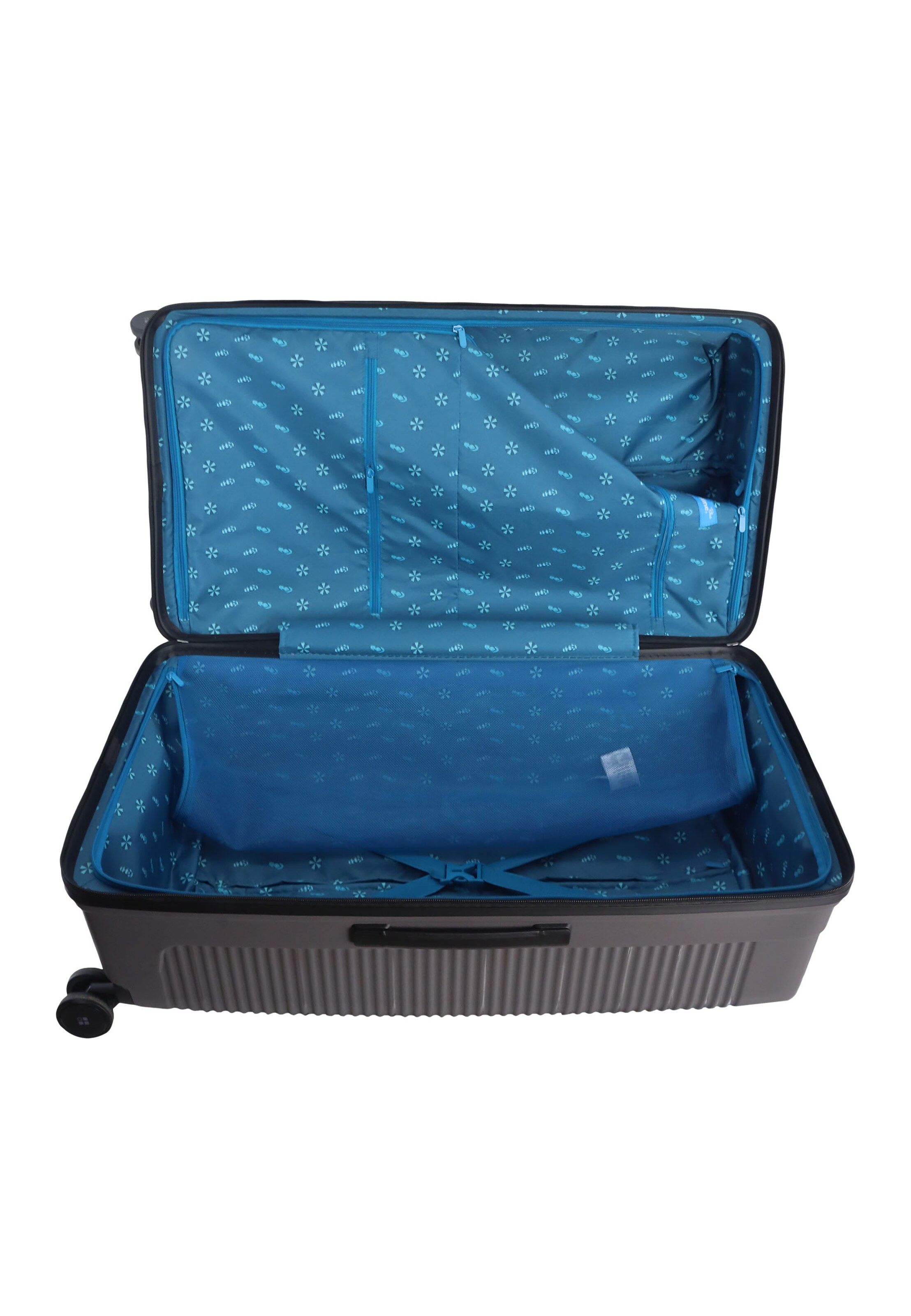 Saxoline Blue Suitcase 'Overly' in Grey