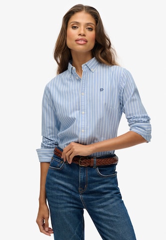 Superdry Blouse in Blauw: voorkant