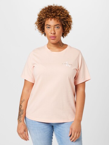 Calvin Klein Jeans Curve Shirt in Pink: front