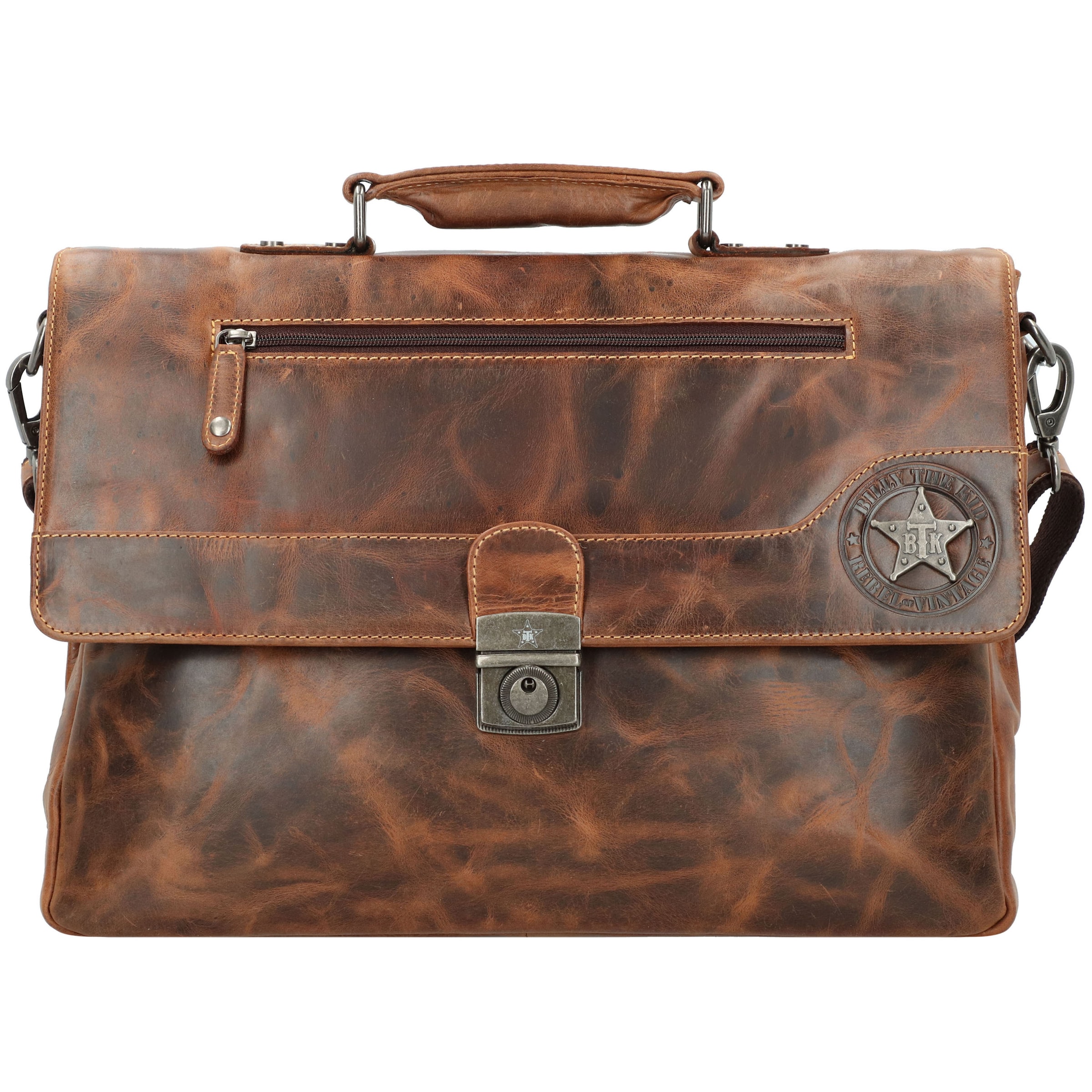 Porte-documents Billy the kid en marron : devant