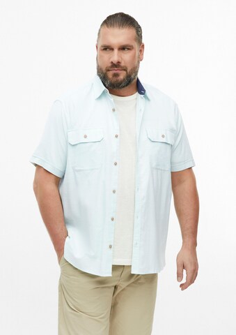 s.Oliver Men Big Sizes Regular Fit Hemd in Blau: Vorderseite