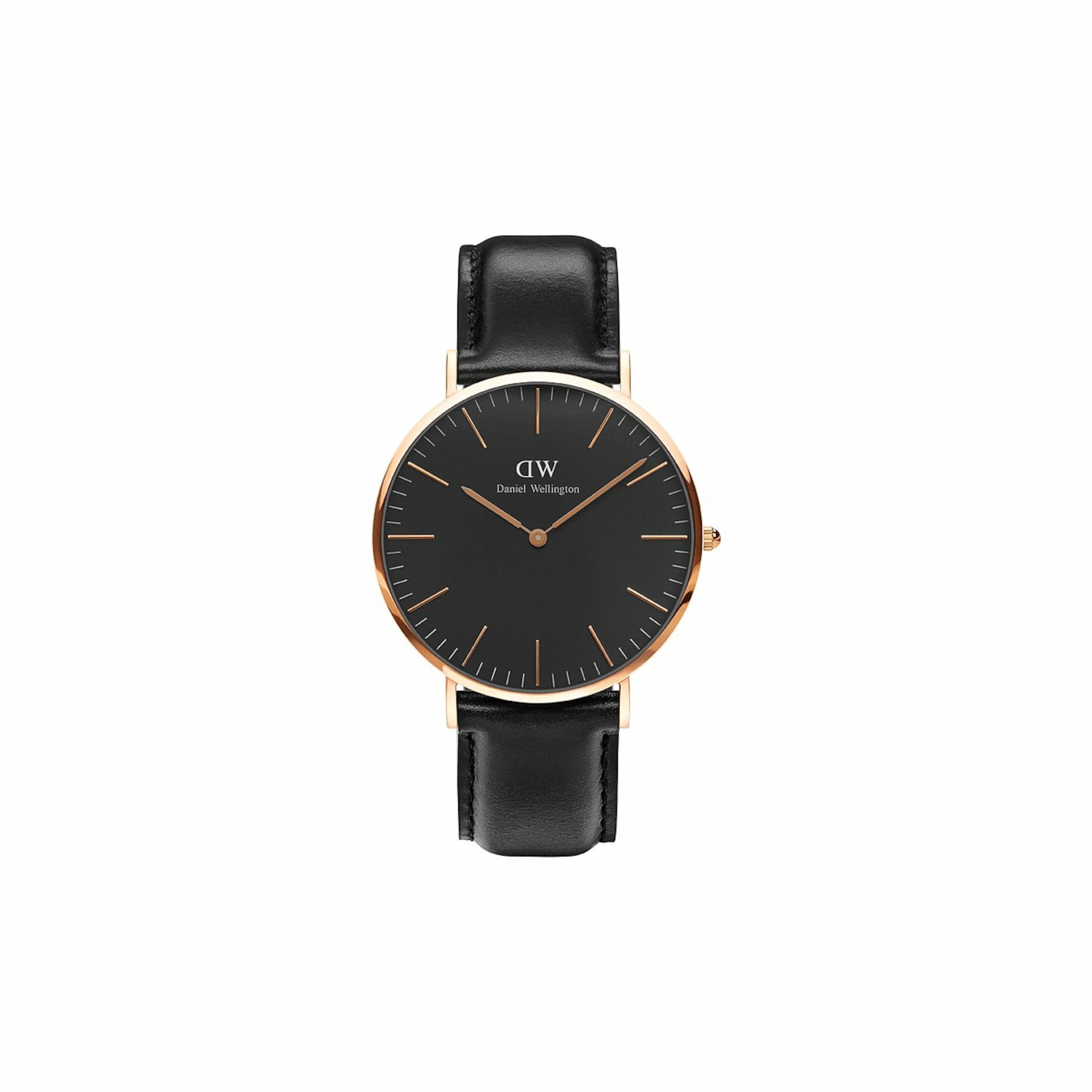 Daniel Wellington Uhr in Schwarz: Vorderseite