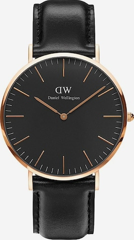 Daniel Wellington Analoog horloge in Zwart: voorkant