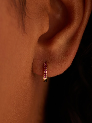 Boucles d'oreilles Lucardi en or : devant
