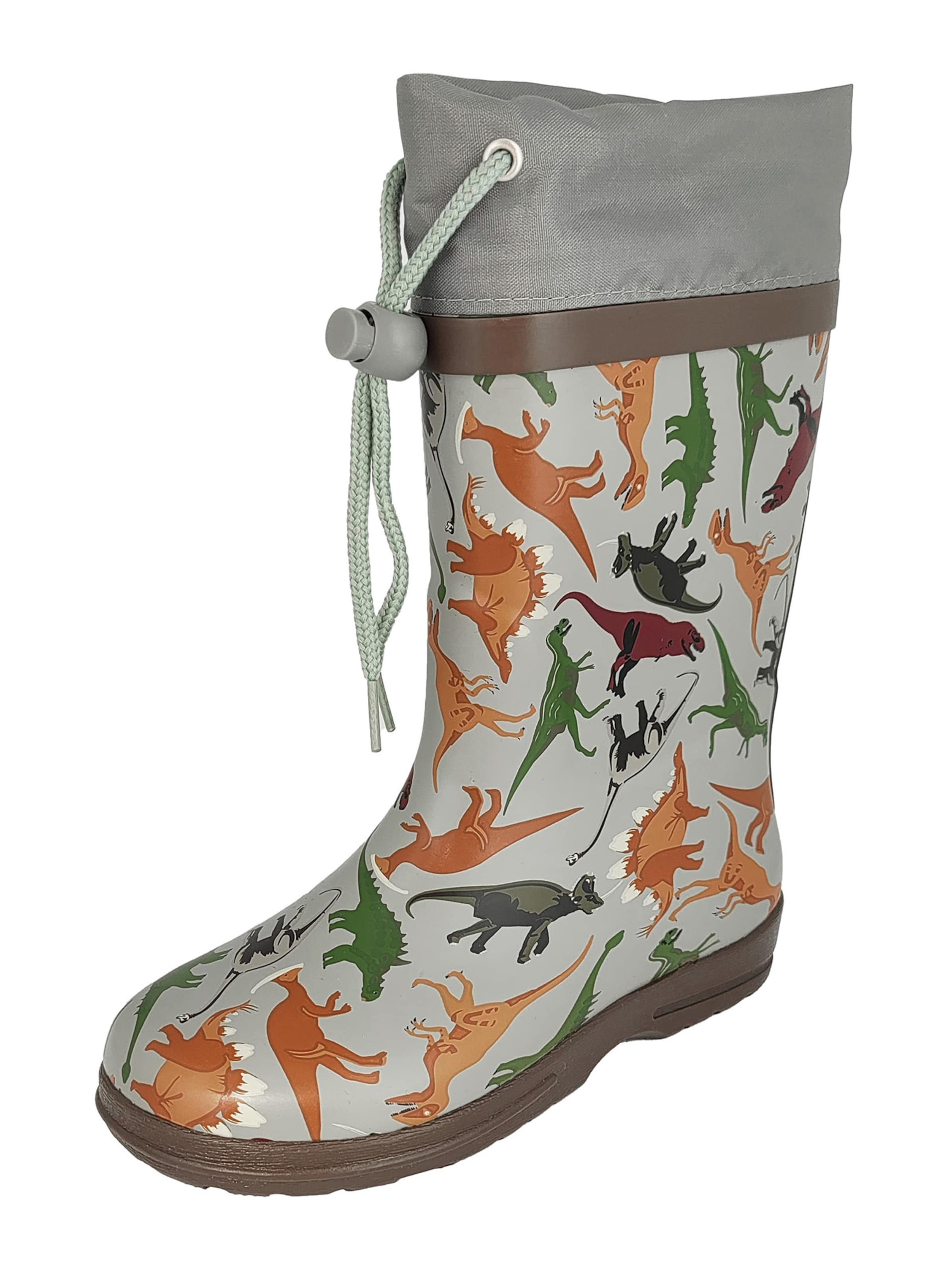 BECK Gumicsizmák 'Dinoland' - szürke: elől