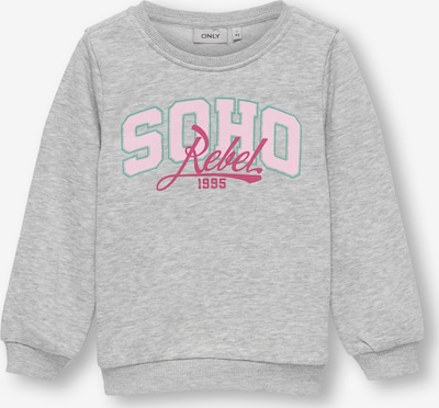 KIDS ONLY Sweatshirt 'LOTTA' i gråmelert / jade / rosa / rosa, Produktvisning