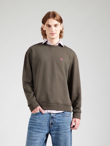 Calvin Klein Jeans Sweatshirt in Grey: front