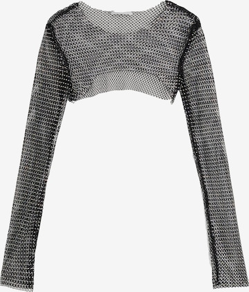 Bershka Shirt in Zwart: voorkant