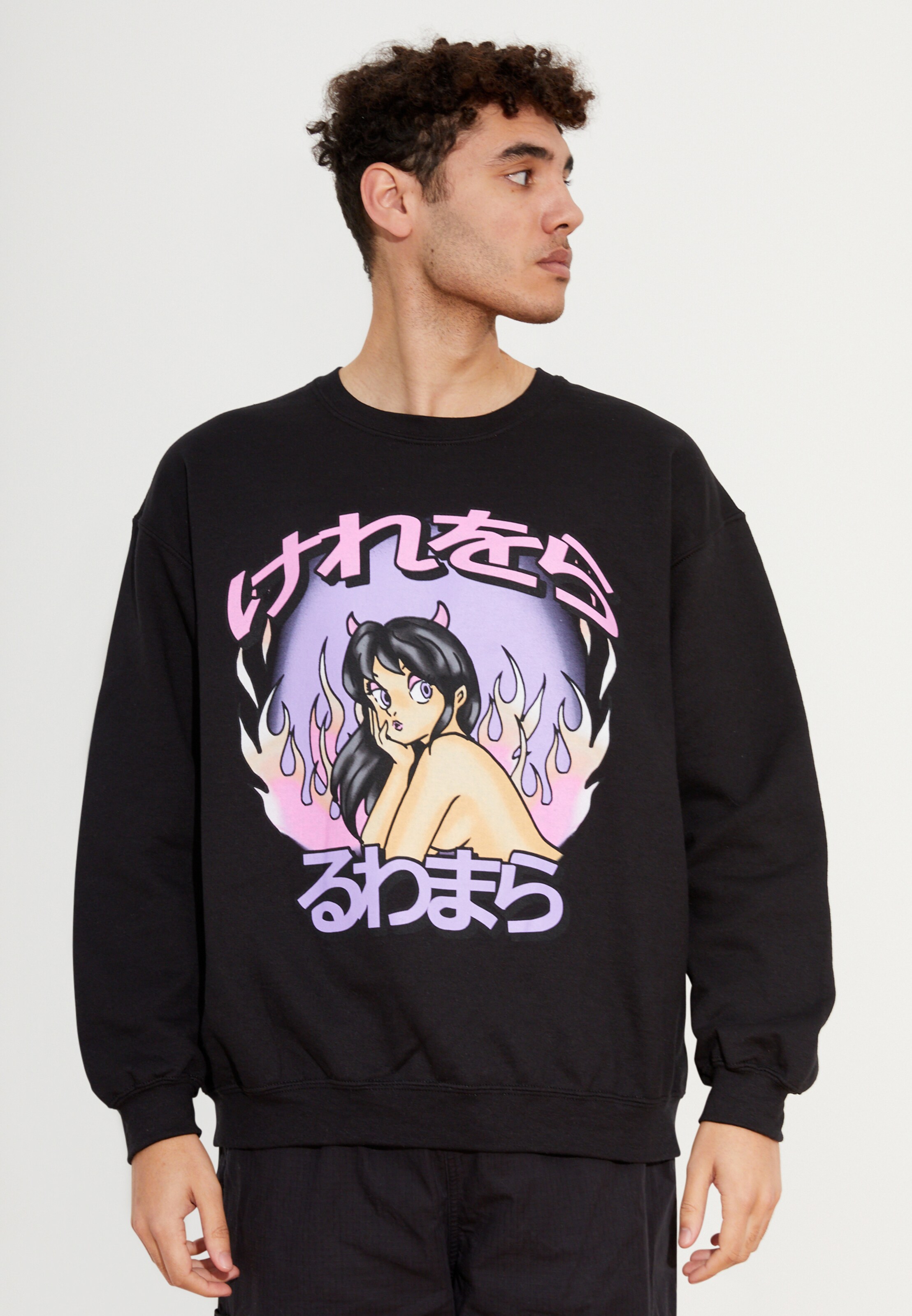 Männer Sweat New Love Club Sweatshirt 'HOT GIRL' in Schwarz - SJ93084 Männer Sweat New Love Club Sweatshirt 'HOT GIRL' in Schwarz - SJ93084