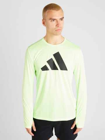 ADIDAS PERFORMANCE - Camisa funcionais 'RUN IT' em verde: frente