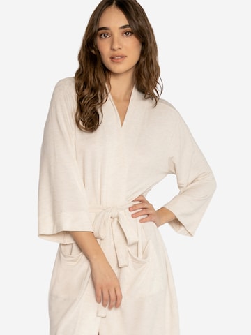 PJ Salvage Bathrobe short 'Robe Love & Lace' in Beige