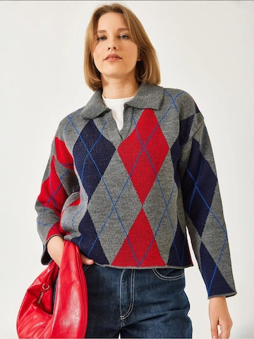 Bianco Lucci - Pullover em cinzento: frente