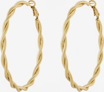 Cala Rose Oorbellen 'TWIST HALO' in Goud: voorkant
