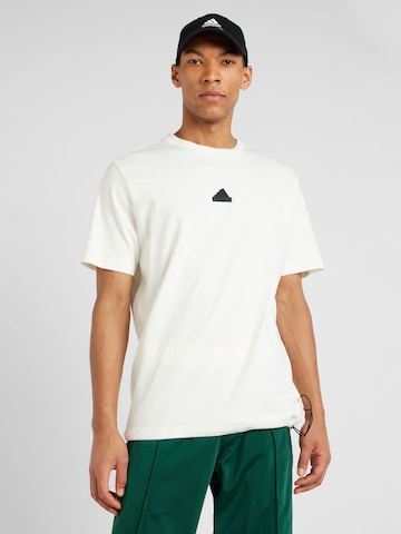 ADIDAS SPORTSWEAR Функционална тениска 'CE Q1' в бяло: отпред