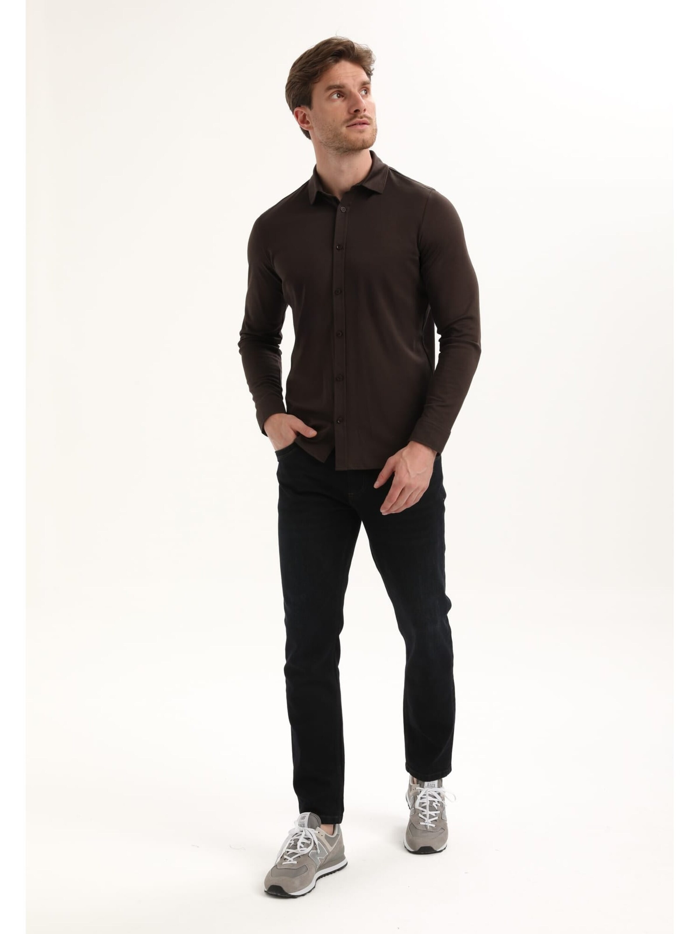 Gabbiano Comfort fit Overhemd in Bruin