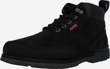 Bottines à lacets TOMMY HILFIGER en noir : devant