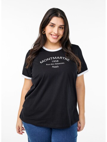 Zizzi Shirt in Zwart: voorkant