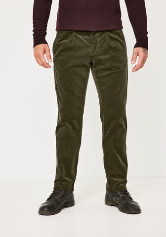 REDPOINT Slim fit Chino Pants in Green: front