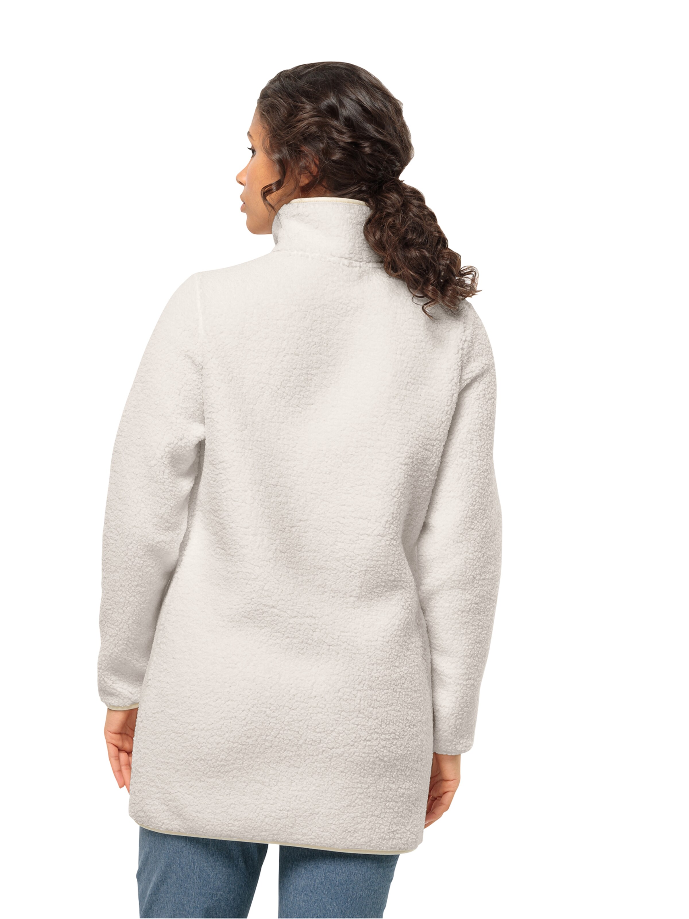 JACK WOLFSKIN Athletic fleece jacket in White ABOUT YOU