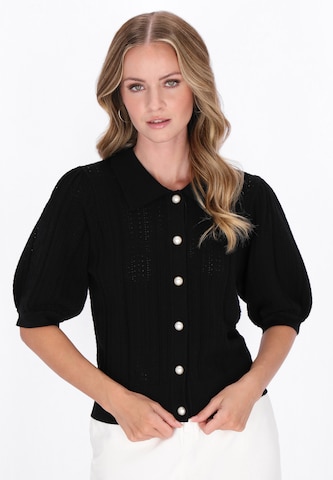 Cardigan DreiMaster Vintage en noir : devant