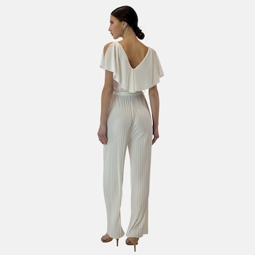 Tuta jumpsuit di Elara in bianco