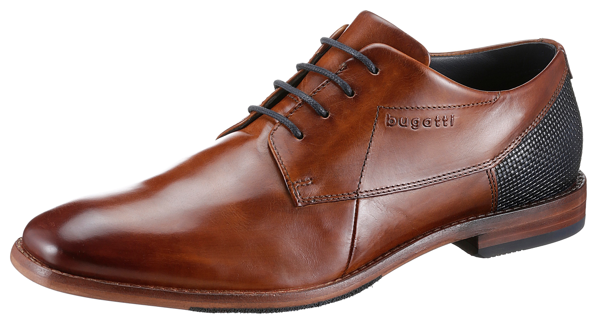 bugatti Δετό παπούτσι σε καφέ: μπροστά