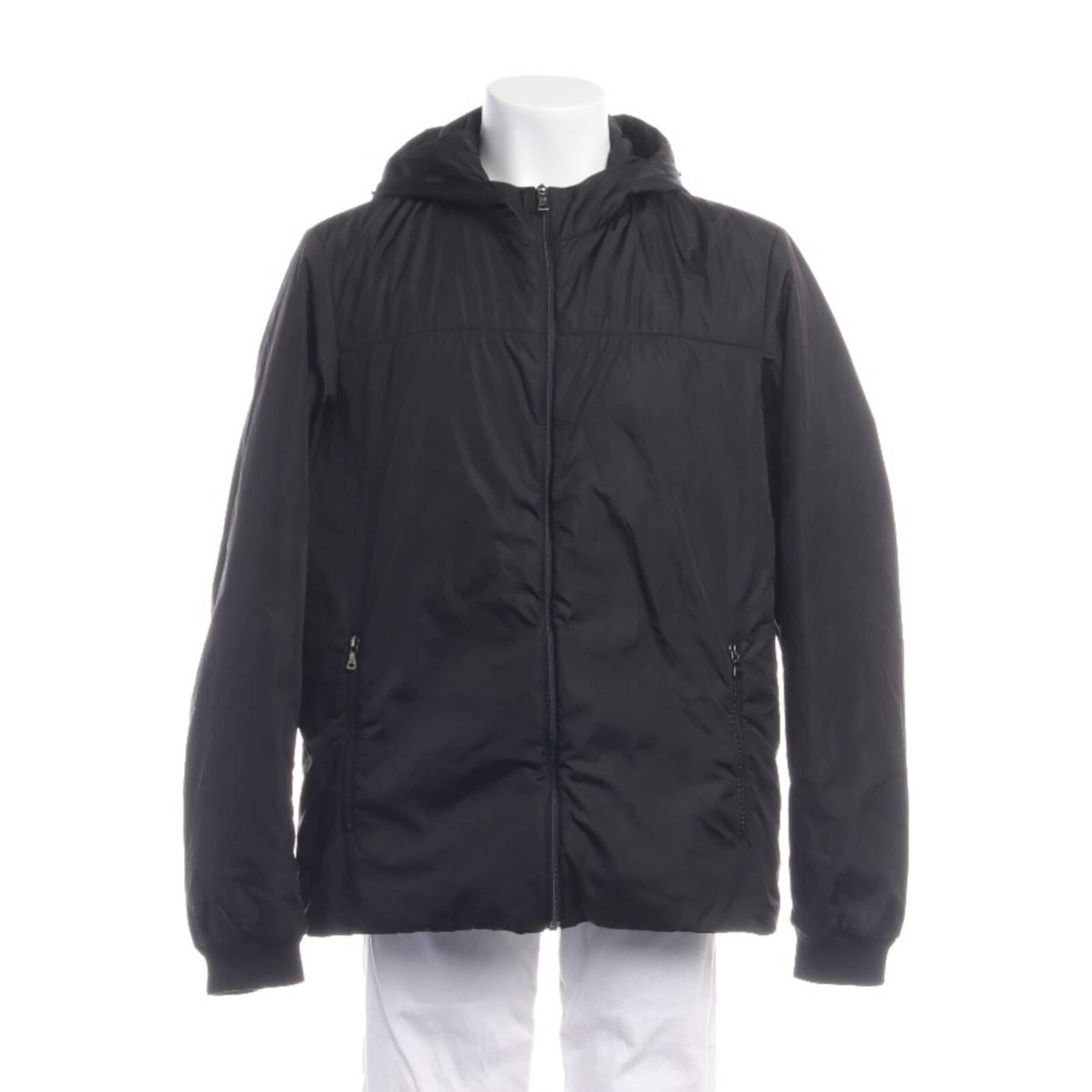 PRADA Jacket & Coat in M in Black: front