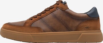 Tamaris Sportieve veterschoen 'Niedrige Sneaker aus Leder' in Bruin: voorkant