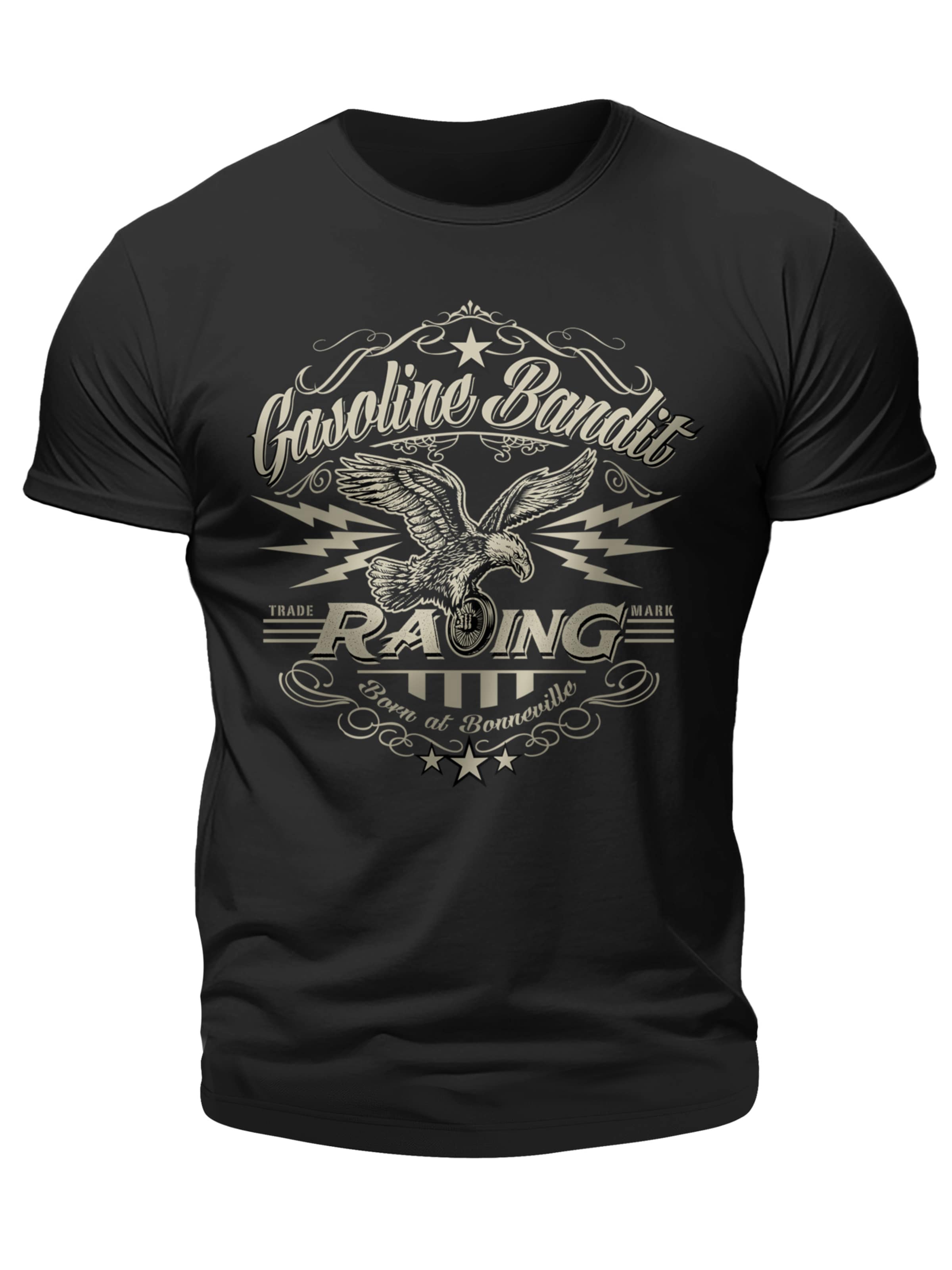 Gasoline Bandit Shirt 'Bonneville' in Black: front