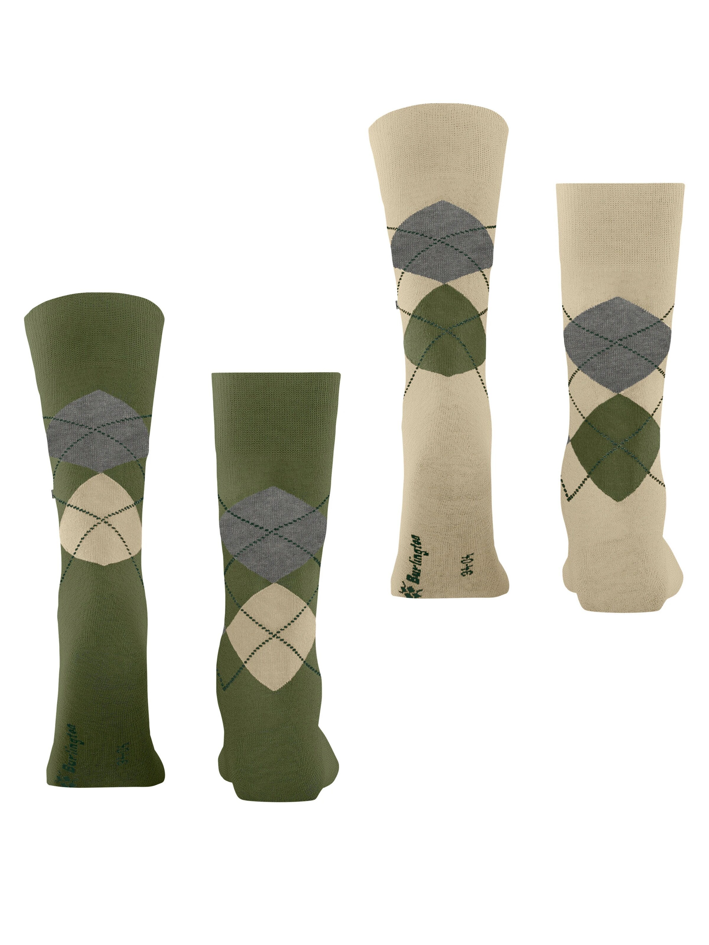 BURLINGTON Socks 'Everyday Argyle' in Green