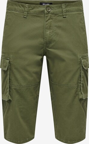 Only & Sons Regular Карго панталон 'Cam Stage' в зелено: отпред