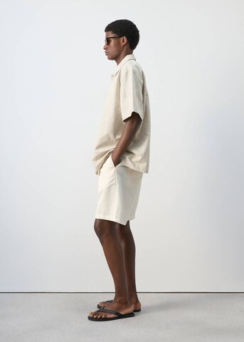 MANGO MAN Regular Pleat-Front Pants 'Bants' in White