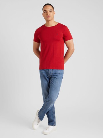 TOMMY HILFIGER Slim fit Μπλουζάκι σε κόκκινο