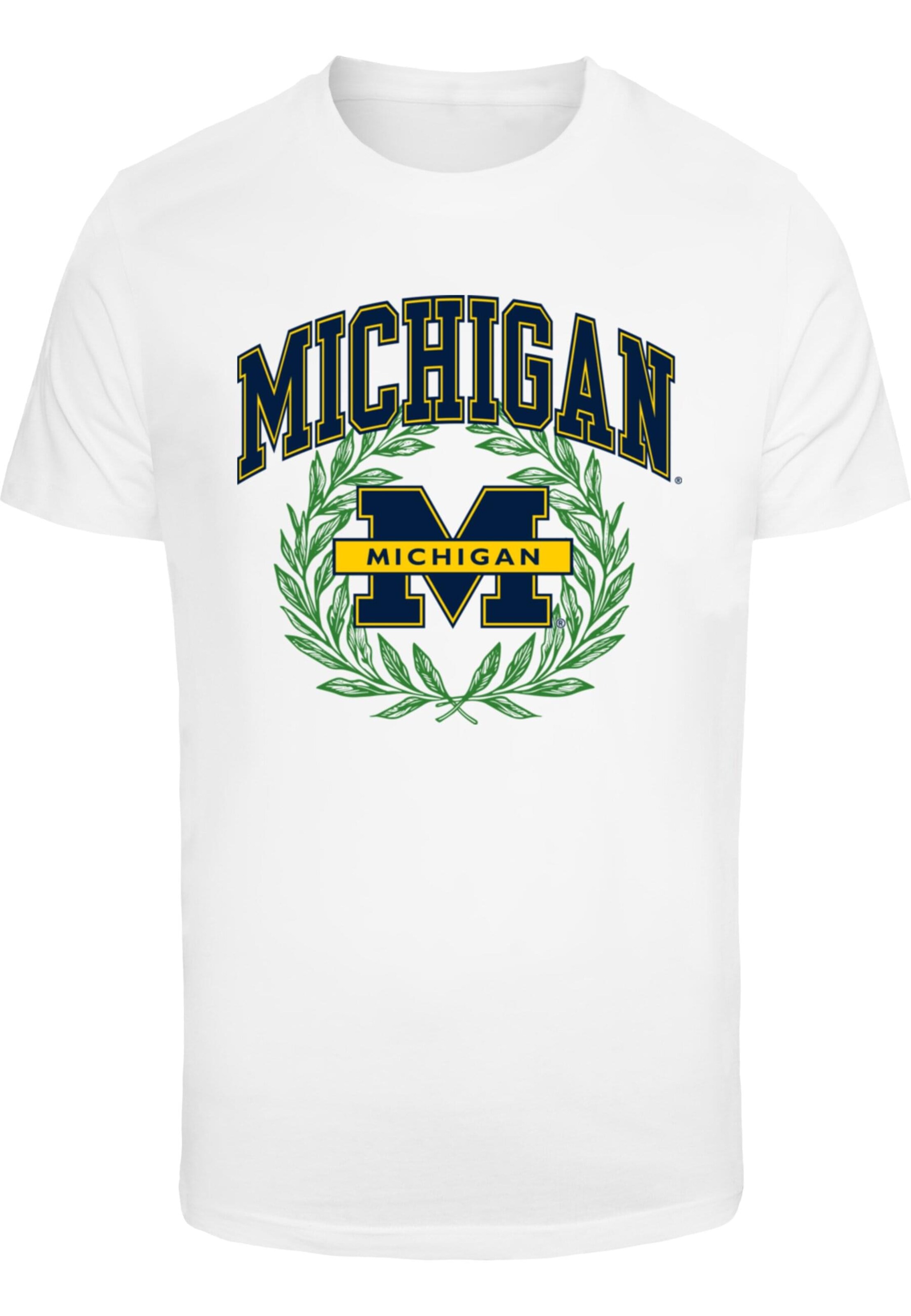 Merchcode Shirt 'Michigan University - Michigan' in White: front