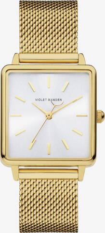 Violet Hamden Analog Watch in Gold: front