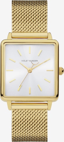 Violet Hamden Analog Watch in Gold: front