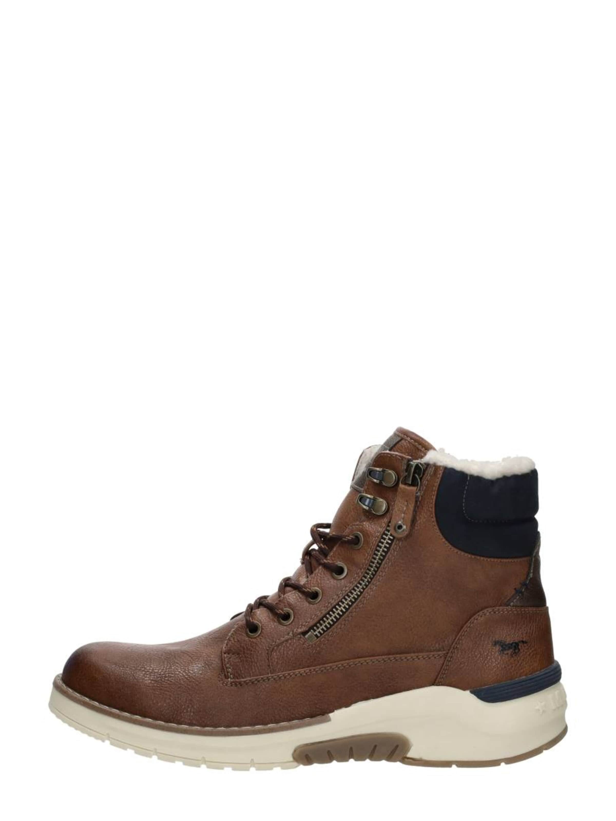 Bottes à lacets 'Veterschoenen Hoog' MUSTANG en marron : devant