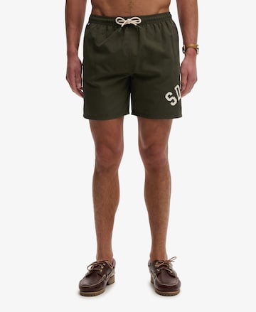 Shorts de bain Superdry & Co en vert : devant