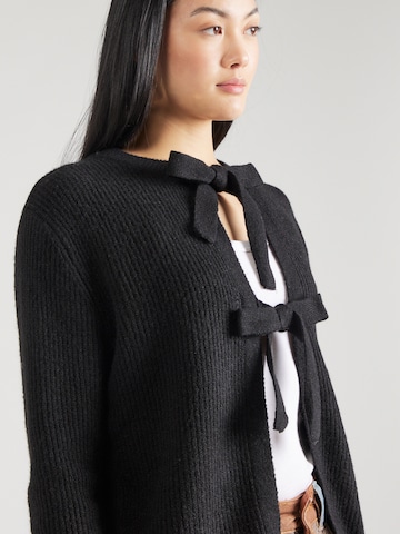 PIECES Knit Cardigan 'SILLY' in Black