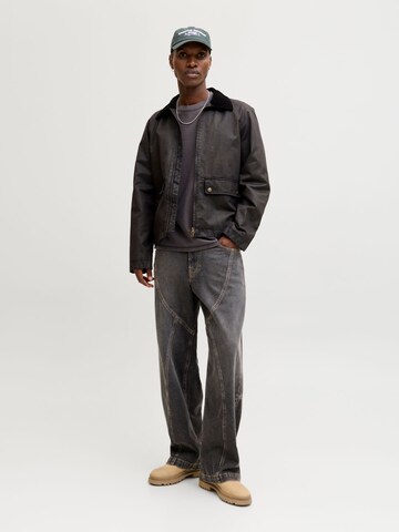 Wide Leg Jean 'JJIDAVE ONYX' JACK & JONES en noir