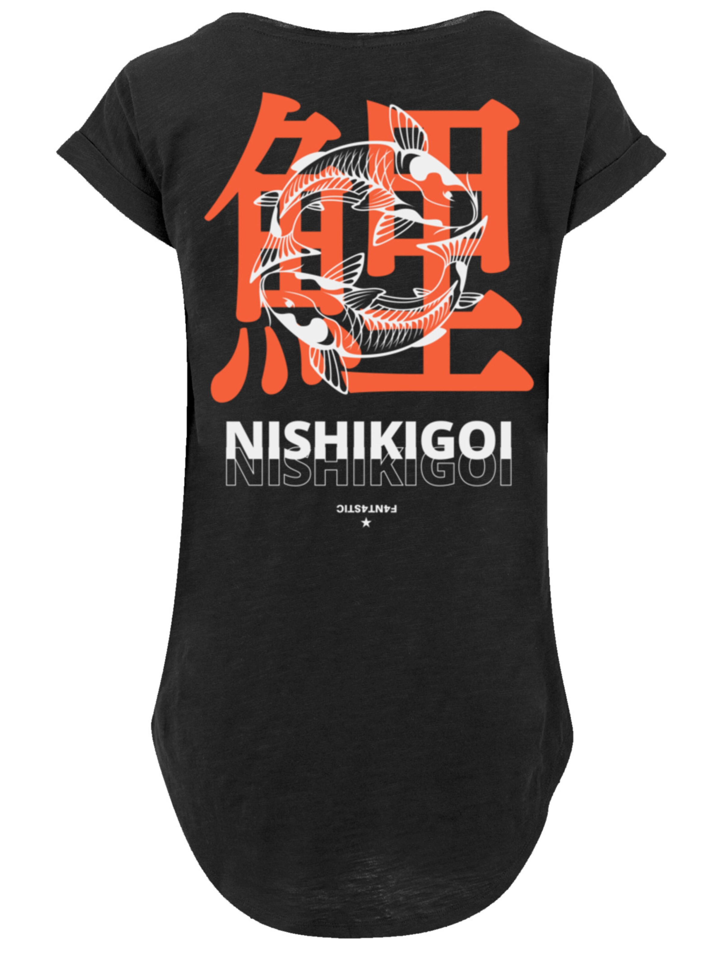 F4NT4STIC Shirt 'Nishikigoi Koi Japan Grafik' in Zwart