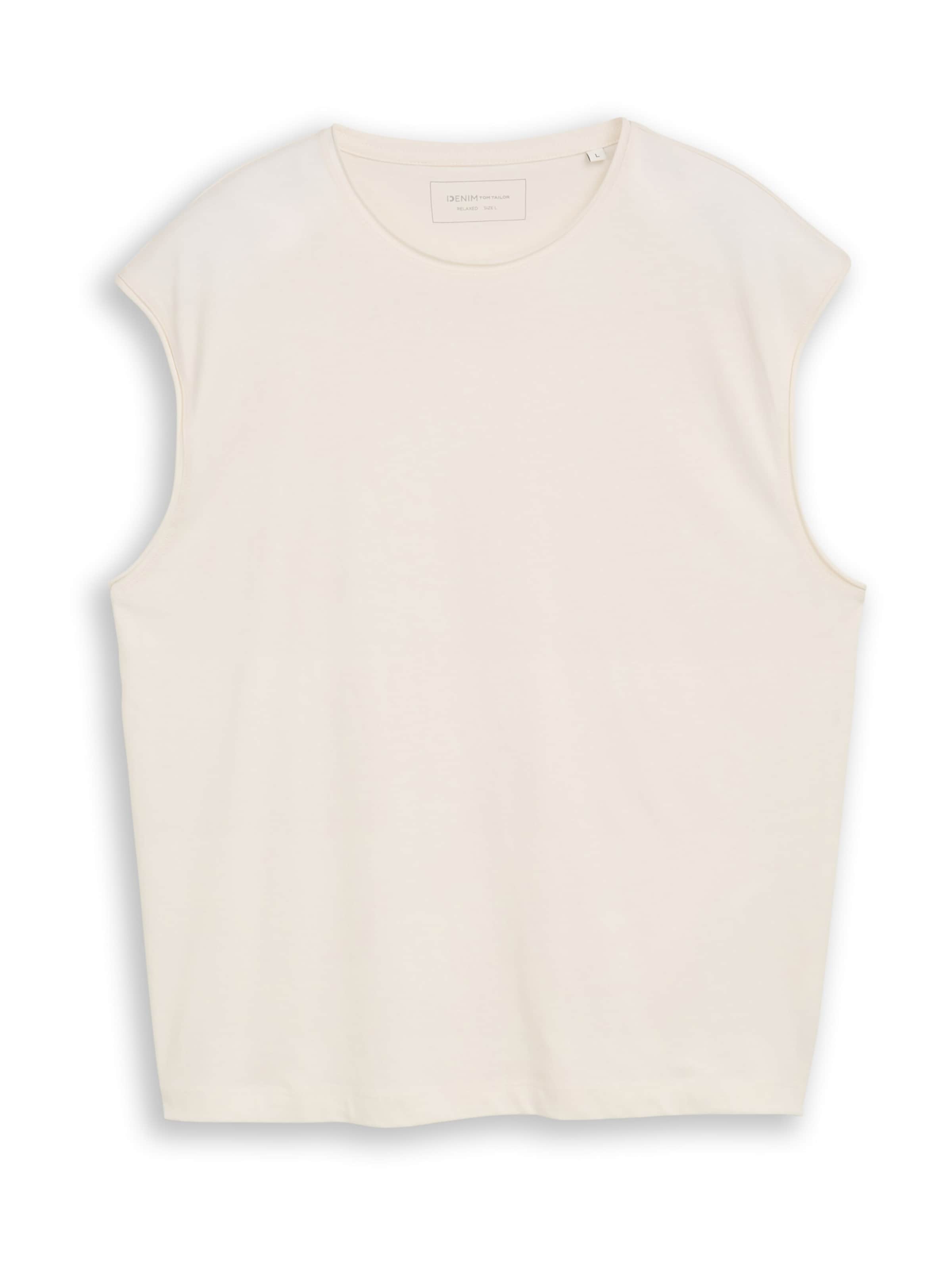 TOM TAILOR DENIM Top in Weiß: Vorderseite