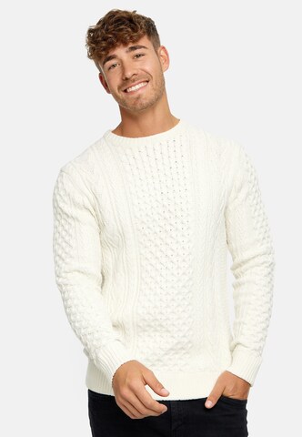 INDICODE JEANS Sweater in White: front