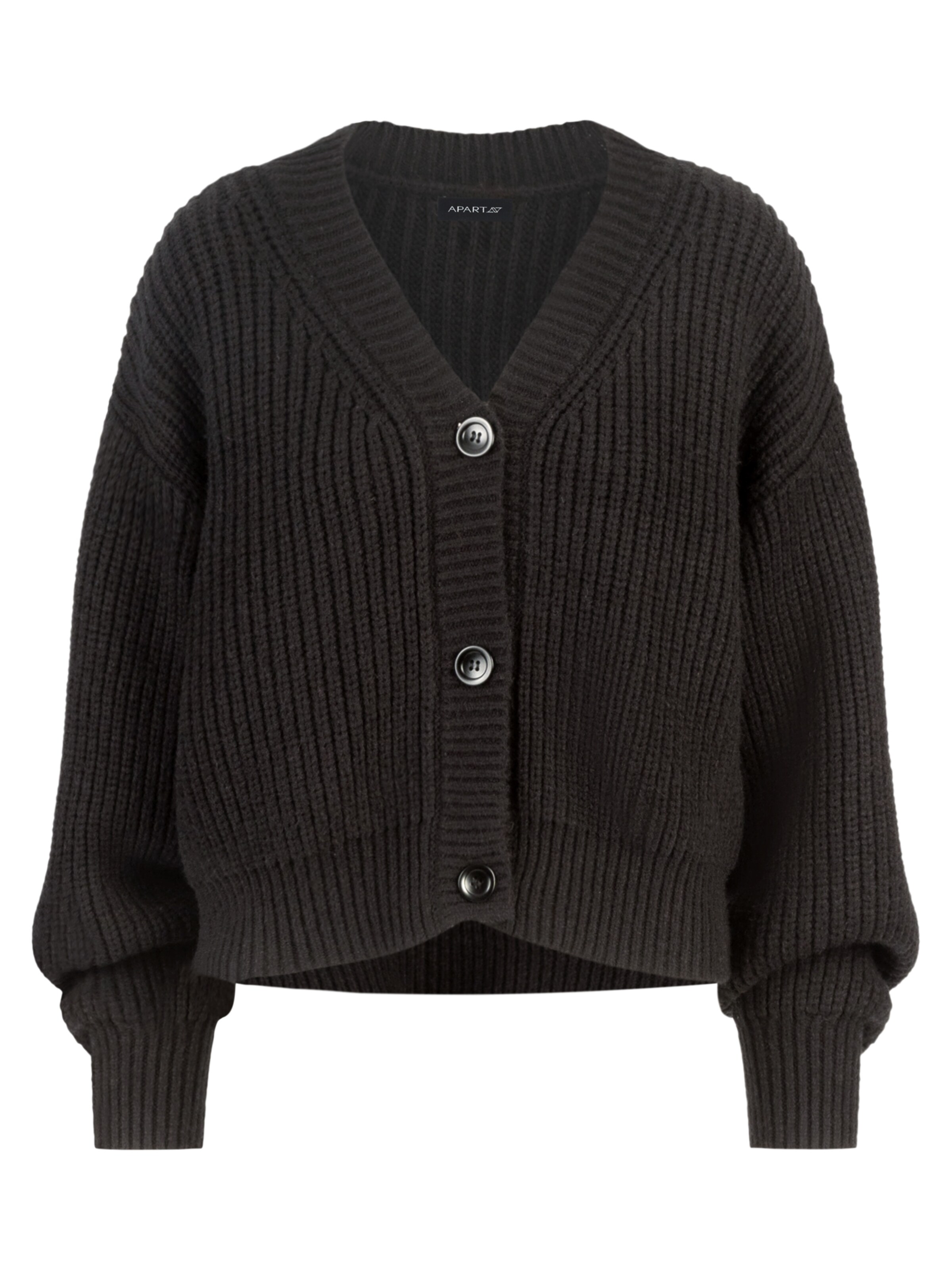 APART Strickjacke in Schwarz: Vorderseite