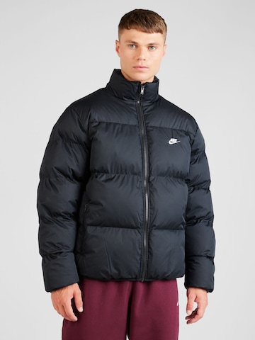 Nike Sportswear Winterjacke 'Club' in Schwarz: predná strana