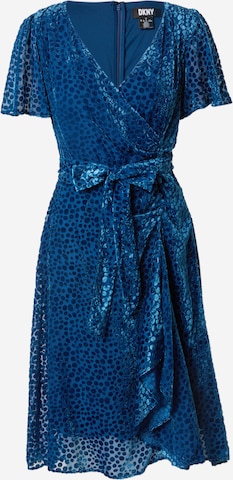 Robe de cocktail DKNY en bleu : devant