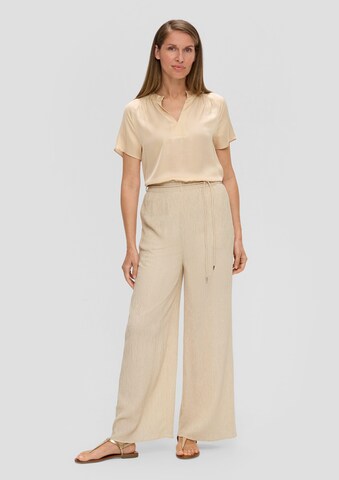 s.Oliver BLACK LABEL Wide Leg Hose in Beige