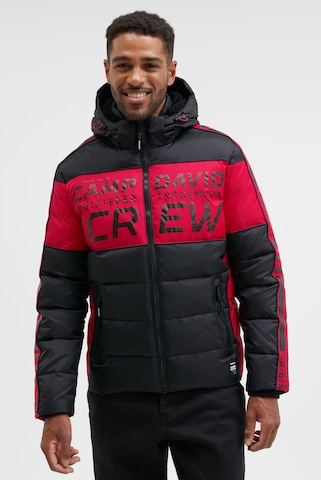 CAMP DAVID Winter Jacket in Black: front